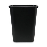 Boardwalk wastebasket rectangle 6 to 10 gallon plastic, black
