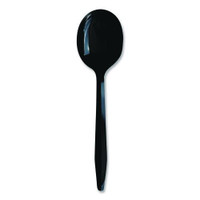 Boardwalk BWKSOUPBLHVY Heavyweight Polypropylene Cutlery Soup Spoon