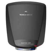 World Dryer Sanitize + Dry hand dryer black