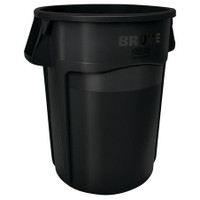 Rubbermaid Brute RCP264360BK 44 Gallon Black Vented Trash Can