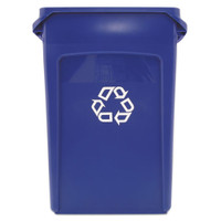 Rubbermaid 354007blu Slim Jim recycling container with