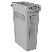 Rubbermaid 354060gra Slim Jim trash can 23 gallon