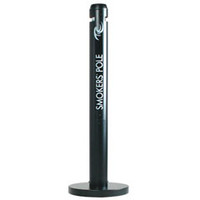 Rubbermaid r1bk cigarette receptacle smokers pole ash tray