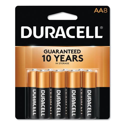 Duracell Coppertop alkaline batteries AA size pack of