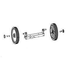 Nilfisk NFVF89200 kit wheel axle for Clarke Viper
