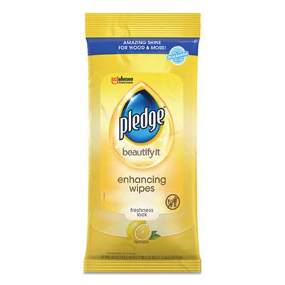 Pledge SJN319250 furniture polish lemon scent wet wipes