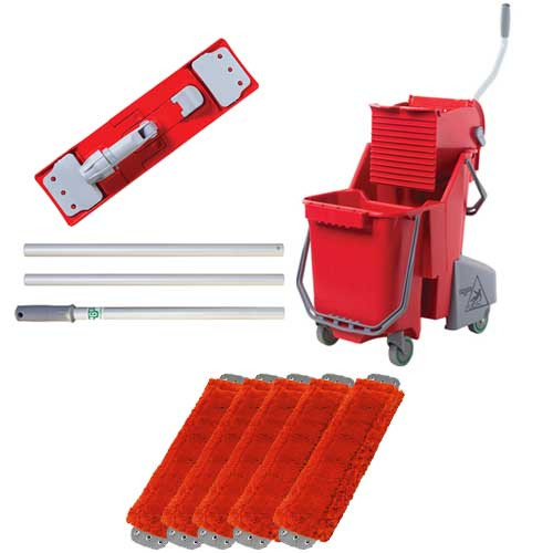 Unger combrkit microfiber red mopping kit