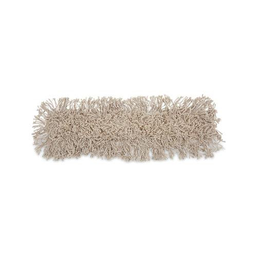 Boardwalk BWK1024 dust mop heads launderable cotton yarn synthetic backing slip on style 24 inch X 3.5 Inch