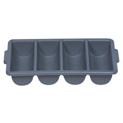 Rubbermaid 3362gra cutlery bin 4 compartment ribbed design