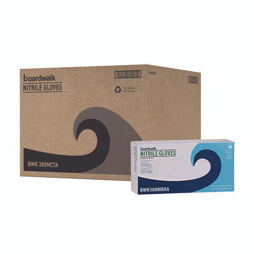 Boardwalk BWK380MCT Disposable General Purpose Nitrile Gloves Medium Blue 