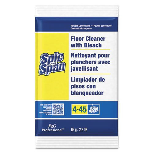 Packets floor cleaner spic and span with bleach