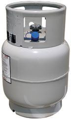 Extra aluminum propane buffer tank with OPD