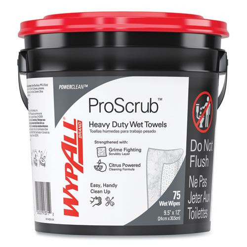 Wypall waterless hand cleaning wipes 75 per bucket