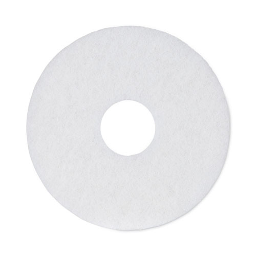 Boardwalk BWK4015WHI white polish floor pads 15 inch
