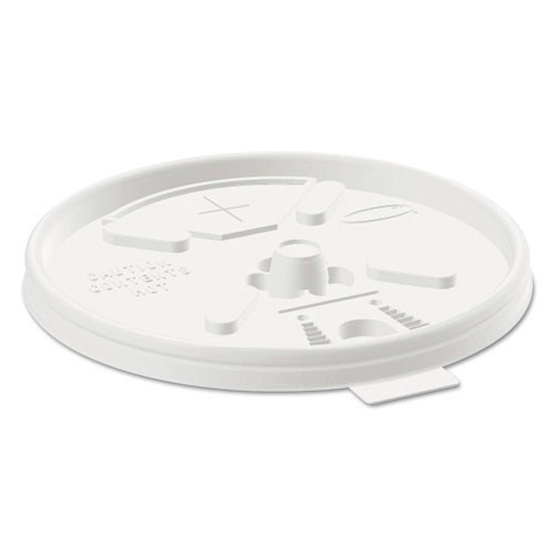 Plastic lids for hot or cold foam cups translucent