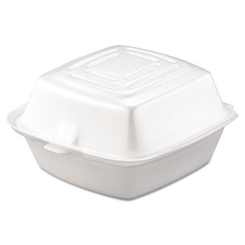 Foam hinged lid carryout containers 5 inch medium