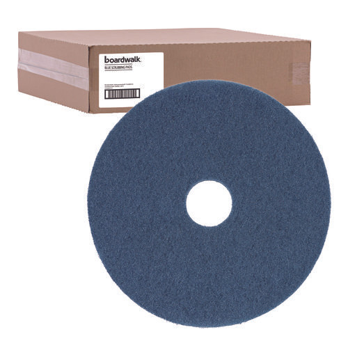 Boardwalk BWK4020BLU blue scrub floor pads 20 inch
