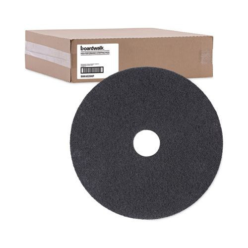 Boardwalk BWK4020HIP high performance black strip floor pad