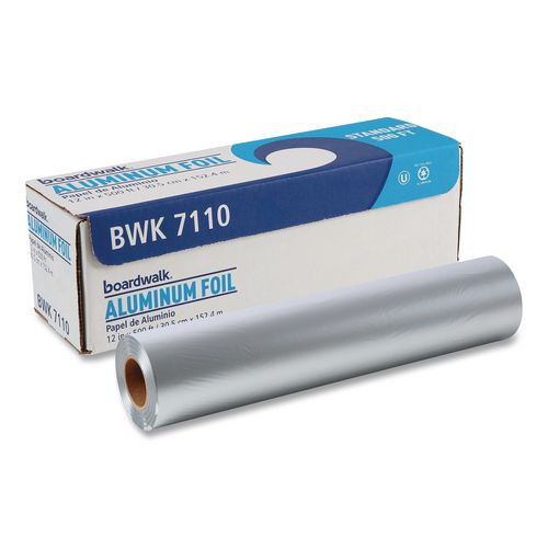 Boardwalk BWK7110 aluminum foil roll cutter box extra standard 16 micron thickness 12 inch x 500 foot
