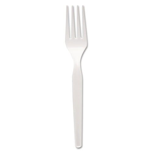 Heavy mediumweight plastic forks full size cutlery