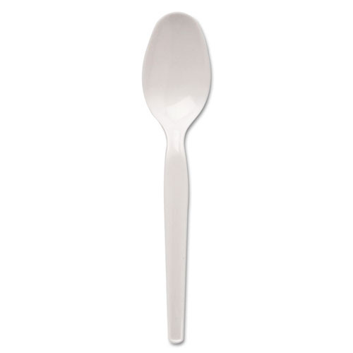 Heavy mediumweight plastic teaspoon full size cutlery