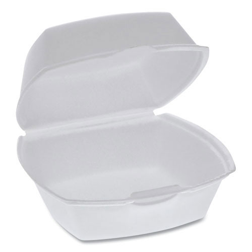 Foam Hinged Lid Containers, Single Tab Lock