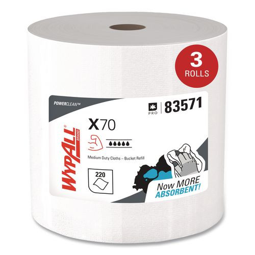 Wypall kcc83571 rag replacement refill rolls for wipers