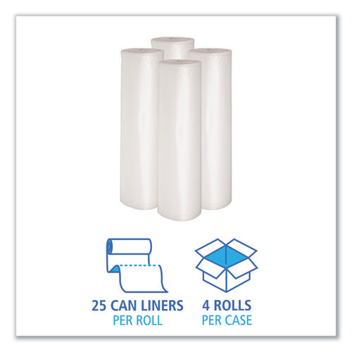 Clear Can Liner 38x58 1.1mil 100/cs (60 GALLON)