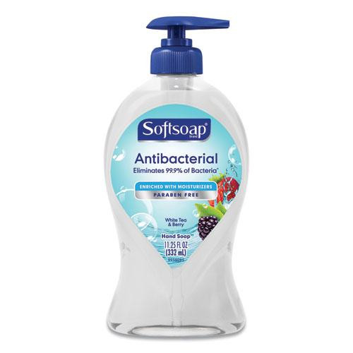 Softsoap CPC44573 antibacterial handsoap liquid soap white tea and berry fusion scent 11.25 oz pump bottles case of 6