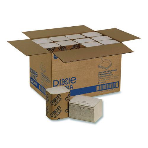 Georgia Pacific GPC32019 Interfold Napkin Refills 2 Ply 6.5 x 5 Folded Brown 6000 per Carton