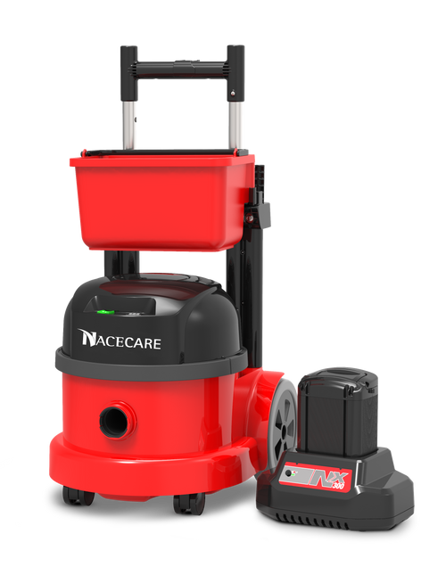 NBV290NX battery dry canister HEPA vacuum with cart 