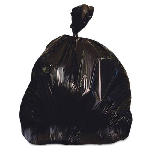  HERH7658SK HERITAGE Linear Low Density Can Liners 60 gal 1.25 mil 38 x 58 inch Black 100 per Carton 