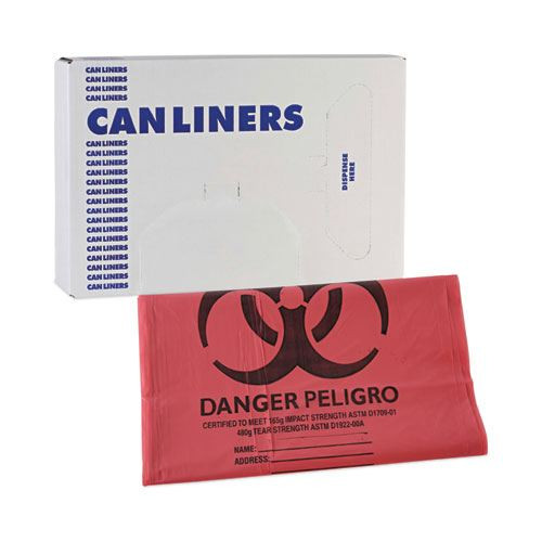 Boardwalk BWKIW4046R Linear Low Density Health Care Trash Can Liners 