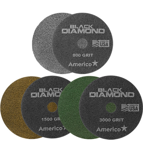 Black Diamond Floor Pads 13 inch 3 pad combo one each 800 1500 3000 grit pads