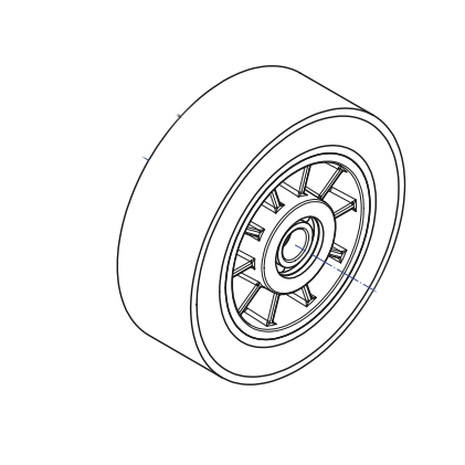 Betco E8423400 Front Wheel for Betco Stealth DRS21BT ASD20B