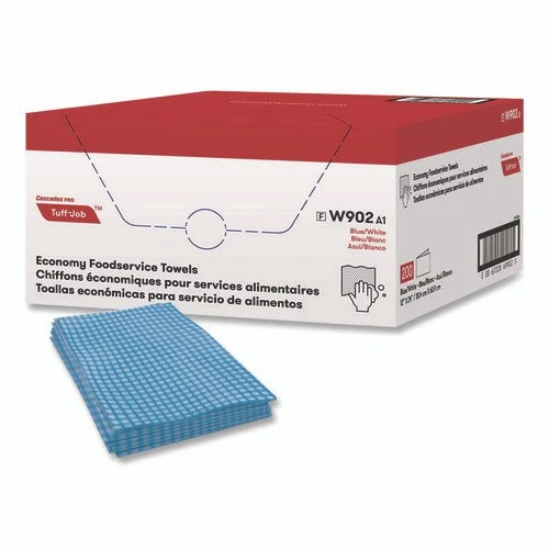 Cascades Pro CSDW902 Tuff Job Foodservice Towels 12 x 24 Blue White 200 per Carton