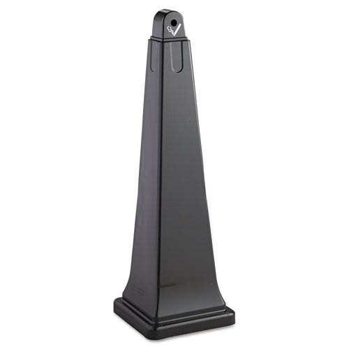 Rubbermaid Groundskeeper smokers ashtray steel, black