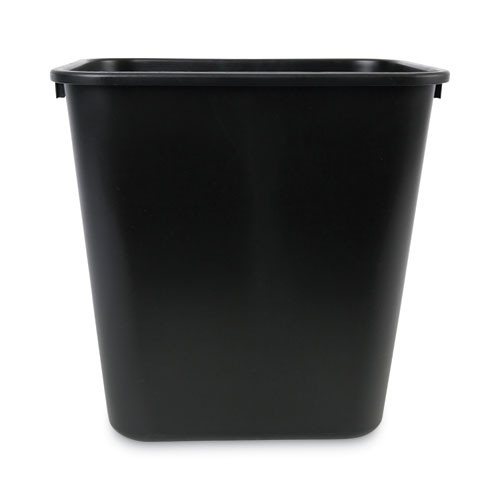 Boardwalk wastebasket rectangle 6 to 10 gallon plastic, black