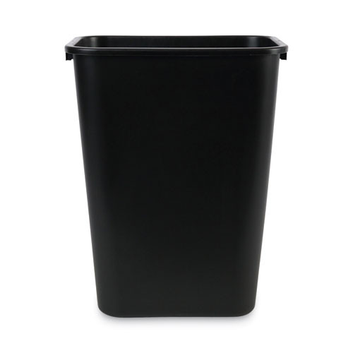 Boardwalk wastebasket rectangle 6 to 10 gallon plastic, black
