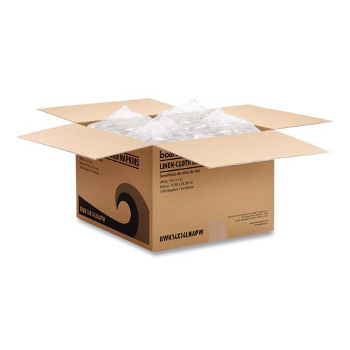 Linen-Feel Flat Napkins open box