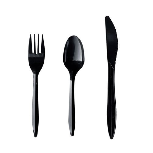 Boardwalk BWK3KITBLPP Three Piece Polypropylene Cutlery Kit front