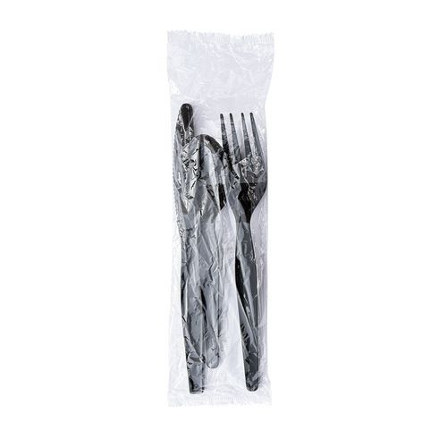 Three-Piece Polystyrene Cutlery Kit in bag