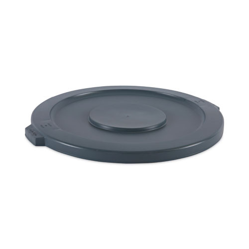 Boardwalk BWK32GLWRLIDG Lids for 32 gal Waste Receptacle Flat Top Round Plastic Gray