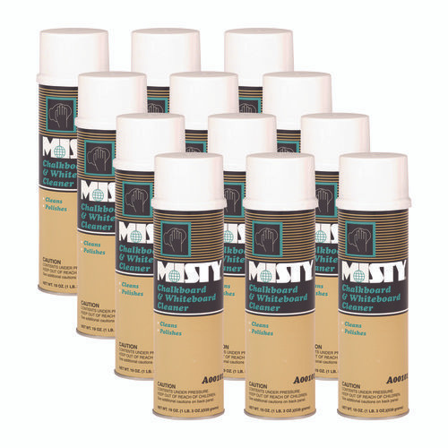 Misty chalkboard whiteboard cleaner aerosol 20oz can case
