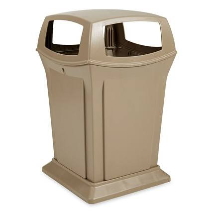 Rubbermaid Ranger RCP917388BEI 45 Gallon Beige Trash Can