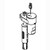 Nilfisk NF56109595 lift actuator assembly for Clarke Viper