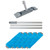 Unger UMFBLUKIT microfiber blue mop kit with handle