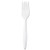 Plastic forks medium weight polypropylene white