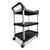 Rubbermaid utility cart 3 shelf black