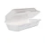 Foam hinged lid carryout containers hot dog case